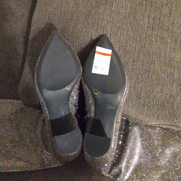 NWT INC Int Concepts high heeled silver rhinestone zip up boots size 9 1/2 - Picture 3 of 3